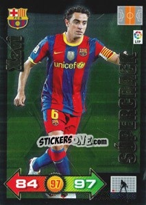 Sticker Xavi - Liga BBVA 2010-2011. Adrenalyn XL n. 416 - Panini