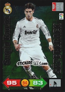 Sticker Sergio Ramos - Liga BBVA 2010-2011. Adrenalyn XL n. 418 - Panini