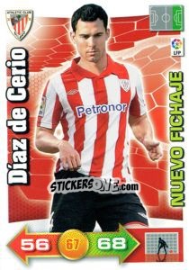 Cromo Díaz de Cerio - Liga BBVA 2010-2011. Adrenalyn XL n. 446 - Panini
