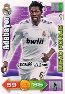 Sticker Adebayor - Liga BBVA 2010-2011. Adrenalyn XL n. 455 - Panini
