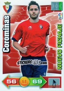 Sticker Corominas - Liga BBVA 2010-2011. Adrenalyn XL n. 463 - Panini