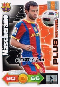 Sticker Mascherano - Liga BBVA 2010-2011. Adrenalyn XL n. 476 - Panini