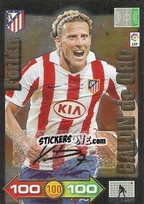 Sticker Forlán - Liga BBVA 2010-2011. Adrenalyn XL n. A1 - Panini
