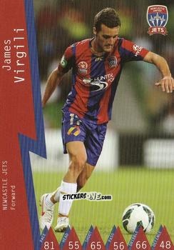 Sticker James Virgili - Football Australia Trading Cards 2014-2015 n. 71 - Tap'N'Play