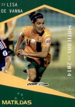 Sticker Lisa De Vanna - Football Australia Trading Cards 2014-2015 n. 141 - Tap'N'Play