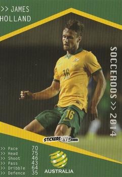 Sticker James Holland - Football Australia Trading Cards 2014-2015 n. 157 - Tap'N'Play