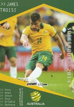 Cromo James Troisi - Football Australia Trading Cards 2014-2015 n. 164 - Tap'N'Play