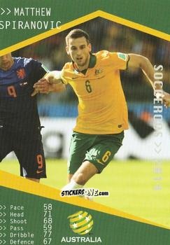 Figurina Matthew Spiranovic - Football Australia Trading Cards 2014-2015 n. 169 - Tap'N'Play