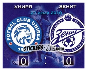 Sticker Униря-Зенит 0:0 - Fc Zenit Saint Petersburg 2010 - Sportssticker