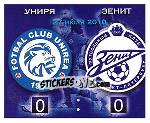 Sticker Униря-Зенит 0:0 - Fc Zenit Saint Petersburg 2010 n. 108 - Sportssticker