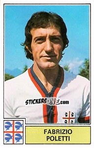 Sticker Fabrizio Poletti - Calciatori 1971-1972 n. 52 - Panini