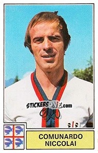 Sticker Comunardo Niccolai - Calciatori 1971-1972 - Panini