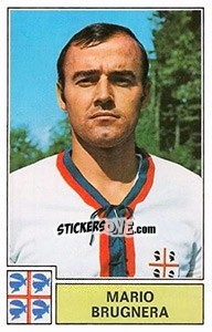Sticker Mario Brugnera - Calciatori 1971-1972 - Panini