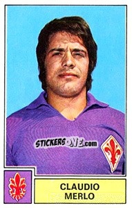 Cromo Claudio Merlo - Calciatori 1971-1972 - Panini