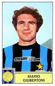 Sticker Mario Giubertoni - Calciatori 1971-1972 - Panini