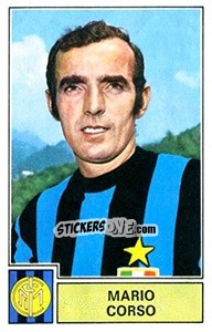 Sticker Mario Corso - Calciatori 1971-1972 - Panini