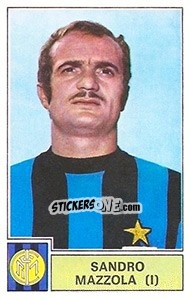 Figurina Sandro Mazzola - Calciatori 1971-1972 - Panini