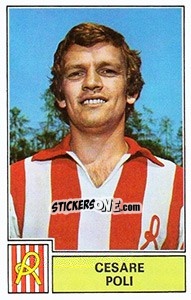 Sticker Cesare Poli - Calciatori 1971-1972 n. 156 - Panini