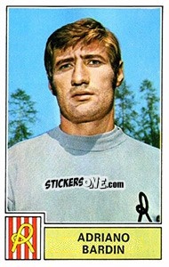 Cromo Adriano Bardin - Calciatori 1971-1972 - Panini