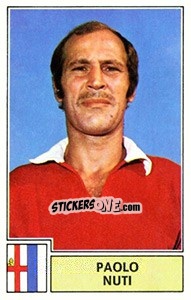 Sticker Paolo Nuti - Calciatori 1971-1972 n. 179 - Panini