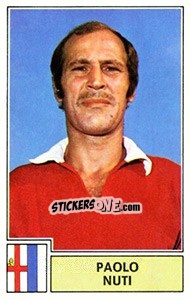 Figurina Paolo Nuti - Calciatori 1971-1972 - Panini