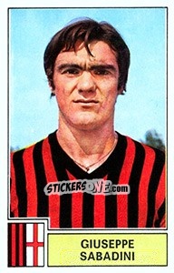 Sticker Giuseppe Sabadini - Calciatori 1971-1972 n. 193 - Panini