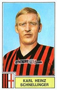 Sticker Karl Heinz Schnellinger - Calciatori 1971-1972 n. 195 - Panini