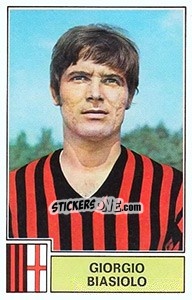 Sticker Giorgio Biasolo - Calciatori 1971-1972 n. 196 - Panini