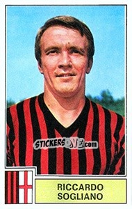 Sticker Riccardo Sogliano - Calciatori 1971-1972 n. 198 - Panini