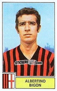 Sticker Albertino Bigon - Calciatori 1971-1972 - Panini