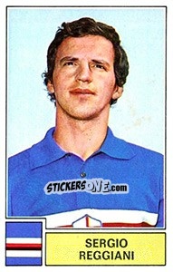 Figurina Sergio Reggiani - Calciatori 1971-1972 - Panini