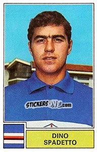 Sticker Dino Spadetto - Calciatori 1971-1972 n. 259 - Panini
