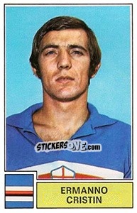 Figurina Ermanno Cristin - Calciatori 1971-1972 - Panini