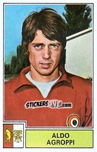 Sticker Aldo Agroppi - Calciatori 1971-1972 - Panini