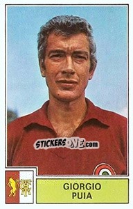 Cromo Giorgio Puia - Calciatori 1971-1972 - Panini
