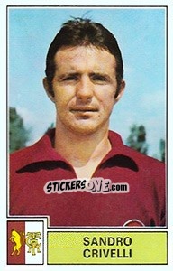 Cromo Sandro Crivelli - Calciatori 1971-1972 - Panini
