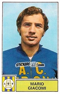 Sticker Mario Giacomi - Calciatori 1971-1972 n. 322 - Panini