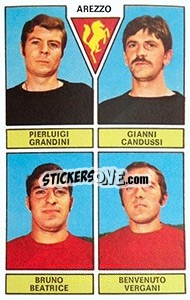 Sticker Grandini / Candussi / Beatrice / Vercani - Calciatori 1971-1972 n. 367 - Panini