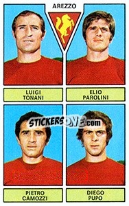 Sticker Tonani / Parolini / Camozzi / Pupo - Calciatori 1971-1972 n. 368 - Panini