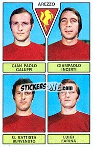 Sticker Caluppi / Icerti / Benvenuto / Farina - Calciatori 1971-1972 n. 369 - Panini