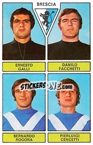 Sticker Galli / Facchetti / Rogora / Cencetti - Calciatori 1971-1972 n. 377 - Panini