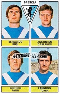 Sticker Busi / Gasparini / Fanti / Turra - Calciatori 1971-1972 n. 378 - Panini
