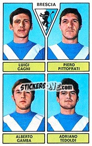 Sticker Cagni / Pittofrati / Gamba / Tedoldi - Calciatori 1971-1972 n. 380 - Panini