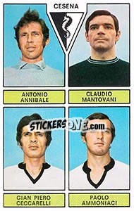 Sticker Annibale / Mantovani / Ceccarelli / Ammoniaci - Calciatori 1971-1972 n. 387 - Panini