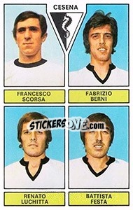 Sticker Scorsa / Berni / Luchitta / Pesta - Calciatori 1971-1972 n. 388 - Panini