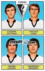 Sticker Cattaneo / Canzi / Listanti / Brignani - Calciatori 1971-1972 n. 389 - Panini