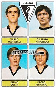 Sticker Marinelli / Antonioli / Gorin / Ferrario - Calciatori 1971-1972 n. 390 - Panini