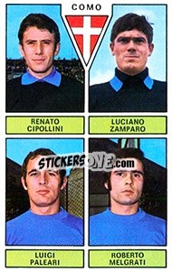 Sticker Cipollini / Zamparo / Paleari / Melgrati - Calciatori 1971-1972 n. 392 - Panini