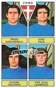 Sticker Garlaschelli / Villa / Vallongo / Lambrugo - Calciatori 1971-1972 n. 394 - Panini