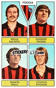 Sticker Saltutti / Pavone / Mola / Rognoni - Calciatori 1971-1972 n. 399 - Panini